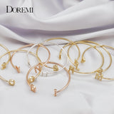 Doremi Initial Bracelet Zirconia Pave Setting Child & Adult Size