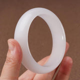 Zheru Jewelry Natural Hetian Jade 54mm-64mm Bracelet Princess Jewelry