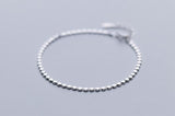 925 Sterling Silver Round Coin Chain Anklet Bracelet GTLS852