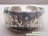 Vintage Tibet Elephant Carved Bracelet For Men and Women