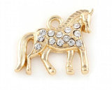 20PCS 25x20mm Horse Pendant Charms for DIY Floating Locket