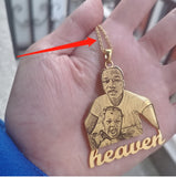 Custom Name Pendent Carved Photo Necklace for Kids