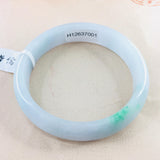 Natural Jadeite Bracelet Light Green Bicolor 52-61mm Female Jade Gift