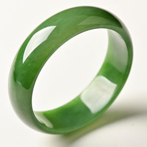 Green Hetian Jade 54-64mm Bangle Princess Jewelry Gift