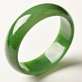 Green Hetian Jade 54-64mm Bangle Princess Jewelry Gift