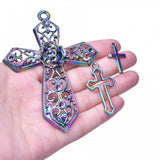 10pcs Mix Cross Charm Pendants Jesus Necklace DIY Jewelry Making Supplies