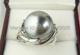 Jade/Shell Pearl Ring Size 7, 8, 9 # A572