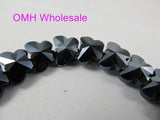 OMH 150Pcs Butterfly Glass Crystal Beads 8x6mm - 8 Colors Available