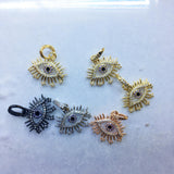 10PCS Small Eye Charm Beads Evil Eye Pendants for Women Jewelry