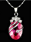 Pink Crystal Pendant Necklace