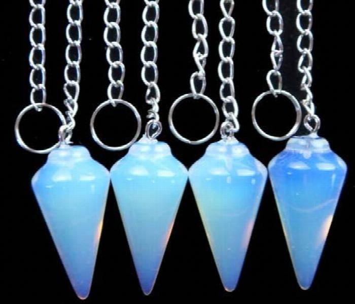 Opal Opalite Pendulum Semi-Precious Jewelry Pendant Bead