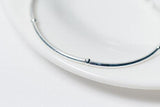 925 Silver Moonstone Bangle Cuff Bracelet with Flower Charms