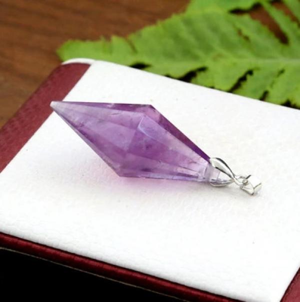 Natural Amethyst Pendulum Pendant