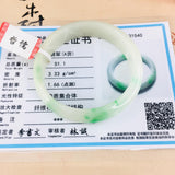 Natural Jadeite Bracelet 54-62mm Double Female Jade Gift Cert