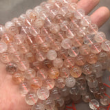 6A Fire Quartz Natural Stone Beads Red Blood Crystal DIY Jewelry
