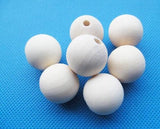 100pcs 20mm Natural Wood Spacer Beads Charm Finding DIY Jewelry Making