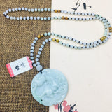 Emerald Jade Carved Green Rat Zodiac Pendant Necklace