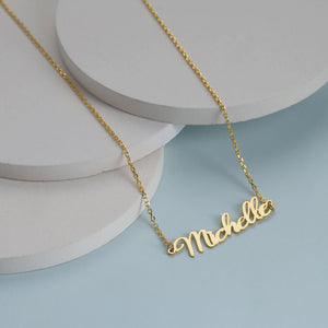 Custom Name Necklace, Stainless Steel Personalized Jewelry for Women