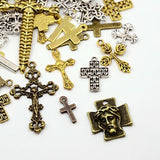 Tibetan Style Alloy Cross Pendants for DIY Jewelry Making