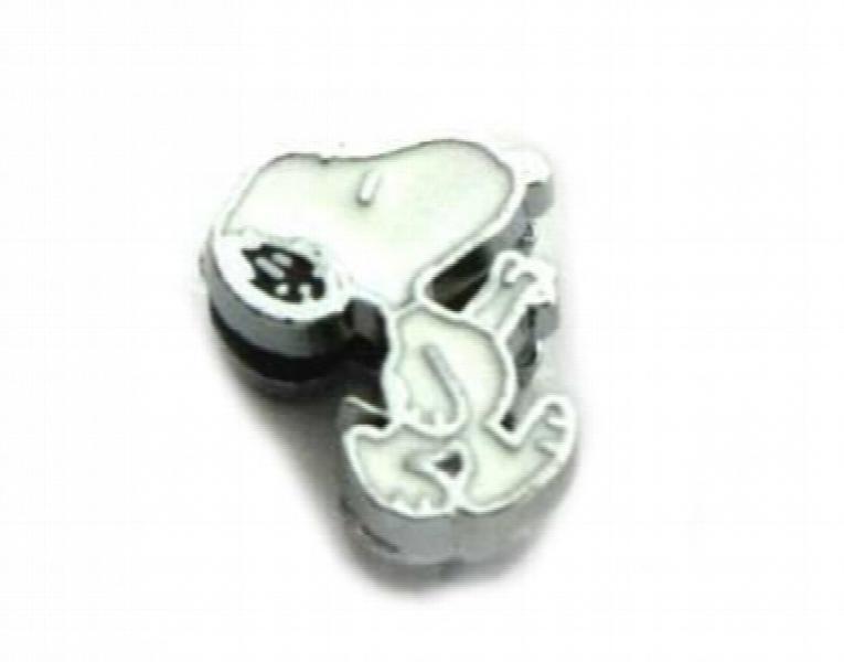100PCS Enamel Dog DIY Alloy Slide Charms 8MM Fit For 8mm Leather Wristband