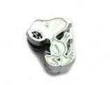 100PCS Enamel Dog DIY Alloy Slide Charms 8MM Fit For 8mm Leather Wristband