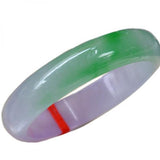 Zheru Jewelry Natural Burmese Jade Light Purple 54-64mm Two-Color Bracelet