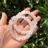 Natural Rock Quartz Bracelet Cylinder Column Shape Beads Crystal Healing Stone