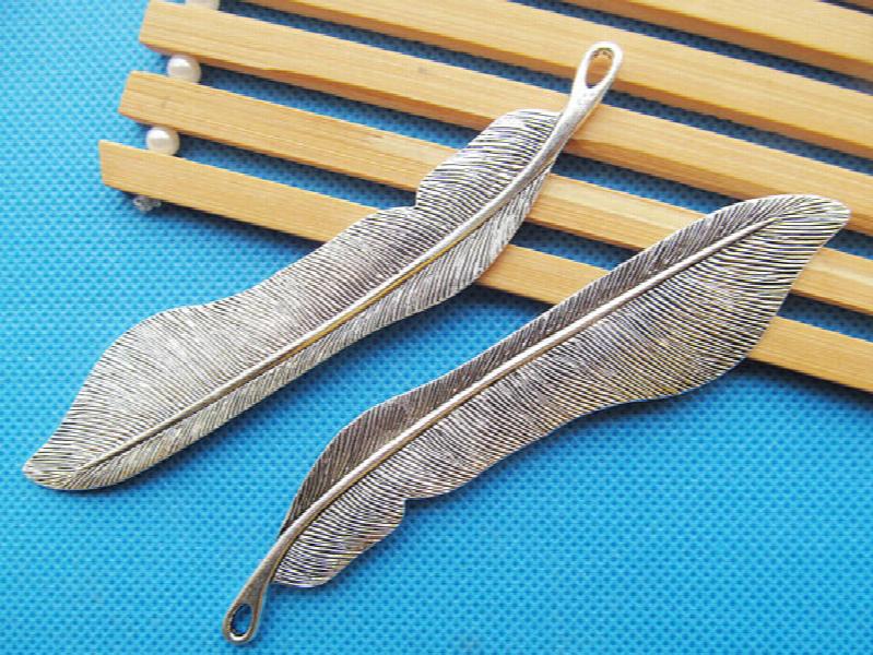20pcs Antique Feather Hair Kanzashi/Bookmark Charm
