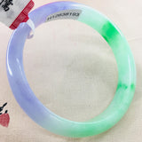 Natural Jadeite Bracelet Purple Green 54-62mm Female Princess Jade Bracelet