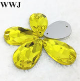 Teardrop Sew On Rhinestones Flatback Glass Sewing Crystal Beads
