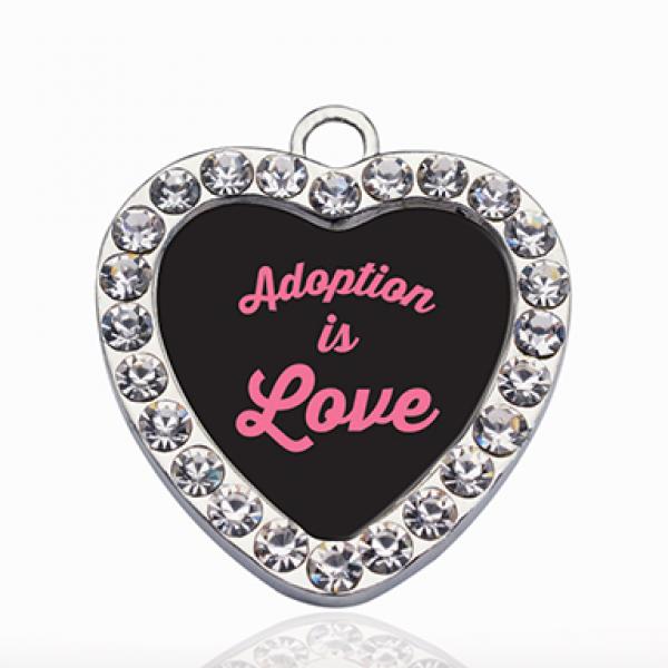 ADOPTION IS LOVE CIRCLE CHARM DIY Necklace&Bracelet Jewelry Making