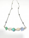 Gemini Zodiac Necklace with Natural Stones for Women