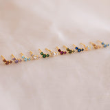 Bella Birthstone Studs - Minimalist Crystal Jewelry for Women