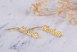 Personalized Name Earrings/Custom Plated Earrings