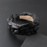 Braided Leather Hair Hoop Wide Brim Headwear