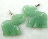 Tiger Eye Quartz Crystal Elephant Pendant for Jewelry Making