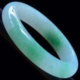 Zheru Jadeite 54-64mm Green Two-Tone Bracelet Princess Jewelry
