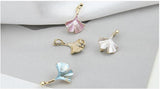 40pcs Alloy Cartoon Ginkgo Leaves Charms for Earring Accessory