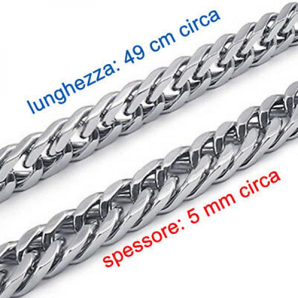 Stainless Steel Biker Vest Man Necklace