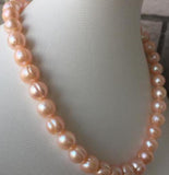 Baroque Pink Pearl Necklace 18in 14K