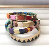 Enamel Tile Tila Bead Stretch Bracelets