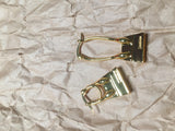 Women Brass Les Creoles Chiquito Noeud Asymmetrical Earrings