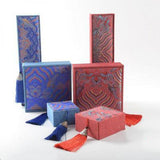 Chinese Dragon Pattern Red Tassel Jewelry Organizer Container