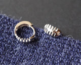 925 Silver Fish bone Earrings for Women Personality Couple