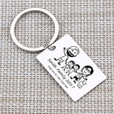 Family Love Key Chain Engraved Name Year Pets for Parents Children Bag Charm