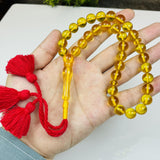 Muslim Amber Resin Islamic Rosary Bracelet
