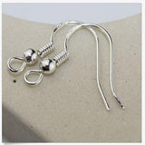 100PCS 925Sterli Silver Hook Earrings Ear Wires DIY Jewelry Findings