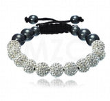 12 Pcs/lot 10mm 11 Micro Pave Disco Ball Beads bracelet Lot