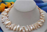 Biwa Freshwater Cultured Pearl Necklace 17-Inch