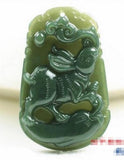 Hetian Yuqing Jadeite Zodiac Pendant Necklace
